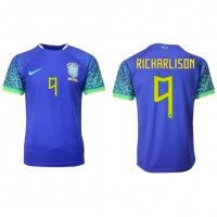 Camiseta Brasil Richarlison #9 Visitante Equipación Mundial 2022 manga corta